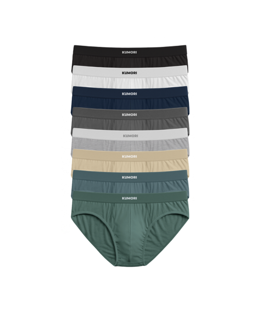 Bamboo Briefs (8-Pack) Deep Tones