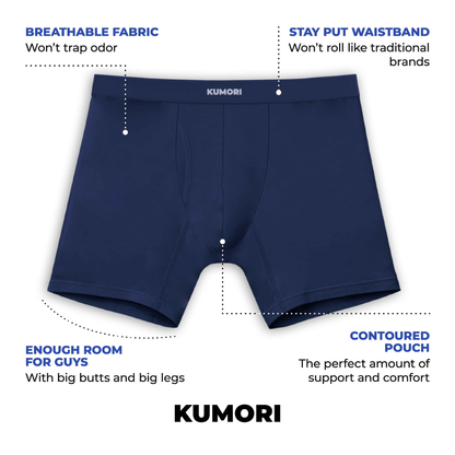 Modal Boxer Briefs 6.5" 2 Pack Maroon & Blue