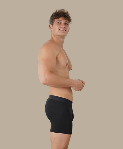 Bamboo Boxer Briefs 2 Pack Black & Grey
