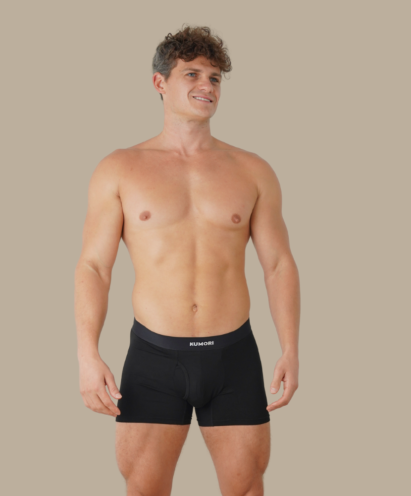 Bamboo Boxer Briefs 2 Pack Black & Grey