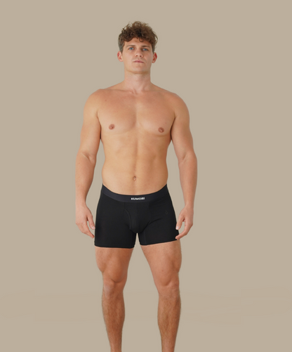 Bamboo Boxer Briefs 2 Pack Black & Grey