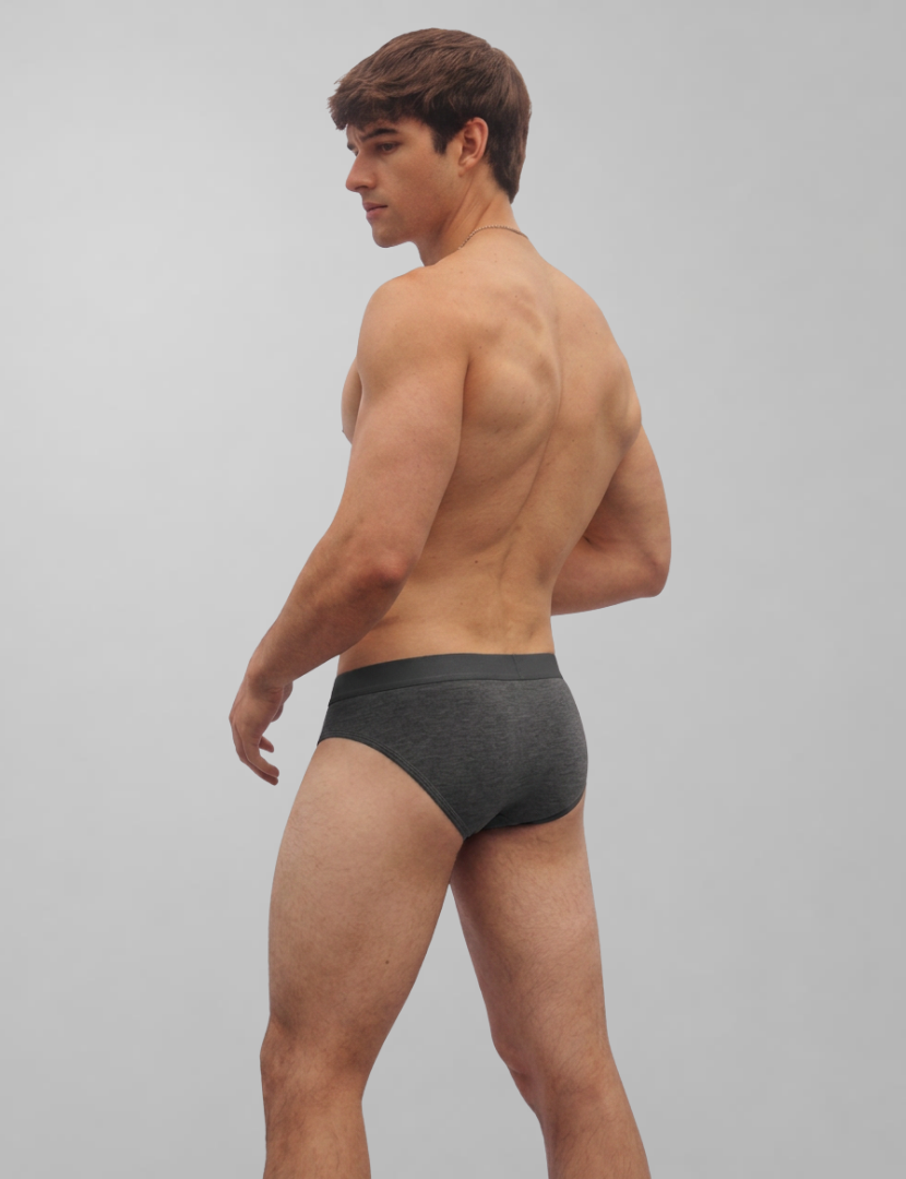 Bamboo Briefs Dark Heather Grey (3-Pack)