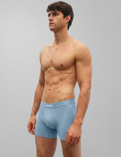 Bamboo Boxer Briefs 5" (3-Pack) Light Blue