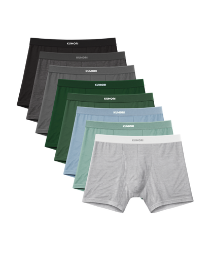 Bamboo Boxer Brief 5" (8-Pack) Most Popular Colors