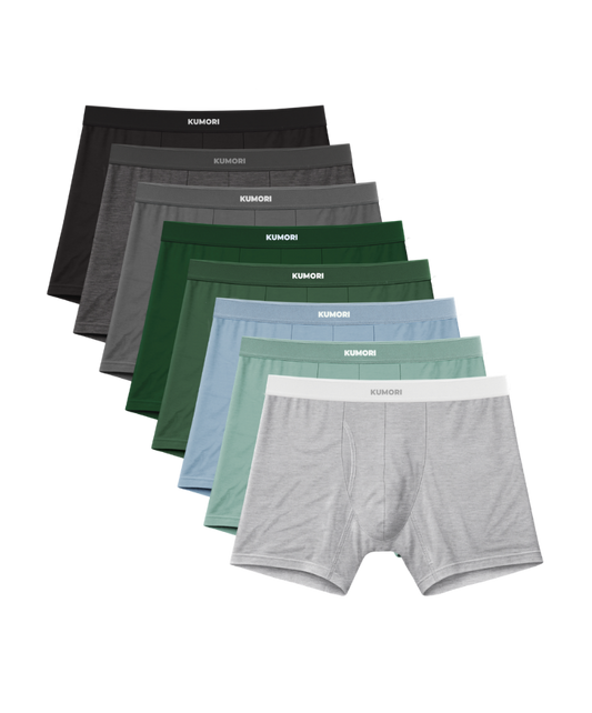 Bamboo Boxer Brief 5" (8-Pack) Most Popular Colors